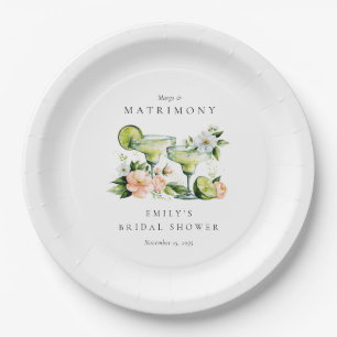 Margs & Matrimony Floral Bridal Shower Paper Plate