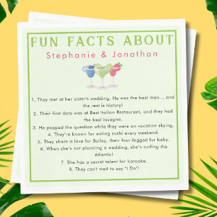 Margs & Matrimony Fun Facts Couple's Names   Napkin