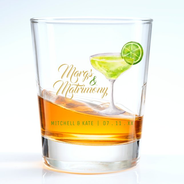 Margs & Matrimony Green Margarita Bridal Shower Shot Glass (Margs & Matrimony Green Margarita Bridal Shower Shot Glass
)