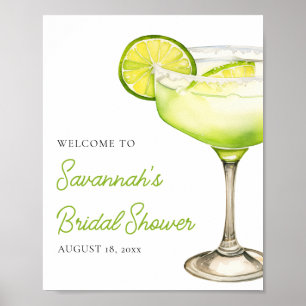 Margs & Matrimony Lime Bridal Shower Welcome Sign