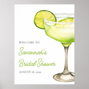 Margs & Matrimony Lime Bridal Shower Welcome Sign
