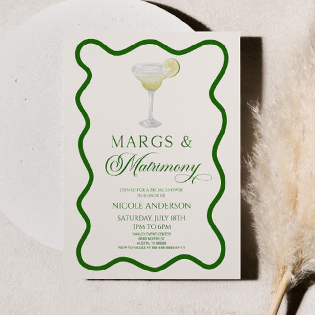 Margs & Matrimony Margarita Bridal Shower Invitation (Creator Uploaded)