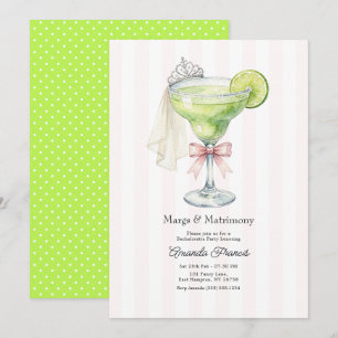 Margs & Matrimony Margarita Cocktail Bachelorette Invitation