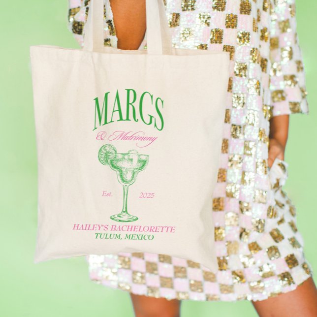 Margs Matrimony Personalised Bachelorette Tote Bag (Margs Matrimony Personalized Bachelorette Tote Bag)