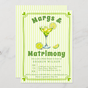Margs & Matrimony scribble border bridal shower Invitation
