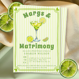 Margs & Matrimony scribble border bridal shower Invitation
