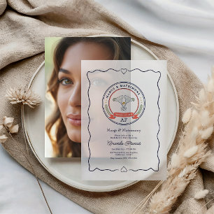 Margs & Matrimony Summer of Love Bachelorette Vellum Invitations