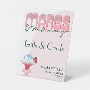 Margs Matrimony Tequila Bach Bridal Shower Welcome Pedestal Sign
