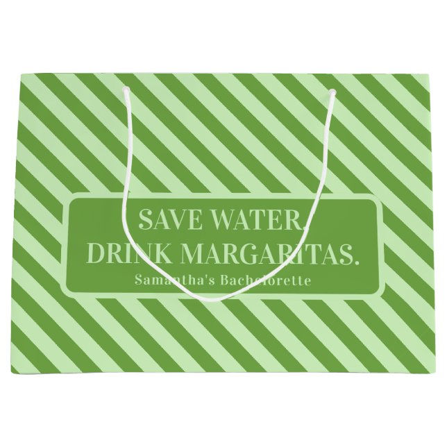 Margs Matrimony Tequila Bridal Shower Bachelorette Large Gift Bag (Front)