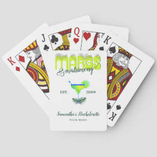 Margs Matrimony Tequila Bridal Shower Bachelorette Playing Cards