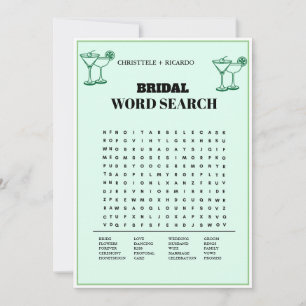 Margs & Matrimony Weding Word Search Game Card