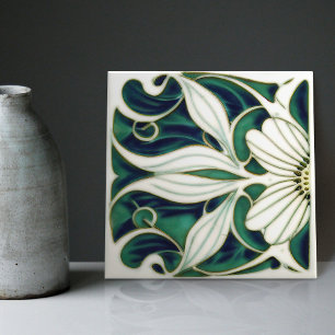 Marguerite Art Deco Daisy Wall Decor Art Nouveau C Tile