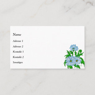 Marguerite , Daisies Flowers in Retro Style Business Card