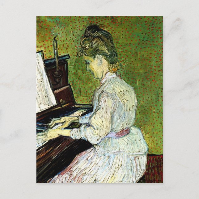 Marguerite Gachet at the Piano by Vincent van Gogh Postcard (Front)