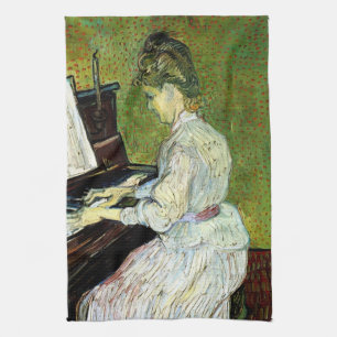 Marguerite Gachet at the Piano by Vincent van Gogh Tea Towel