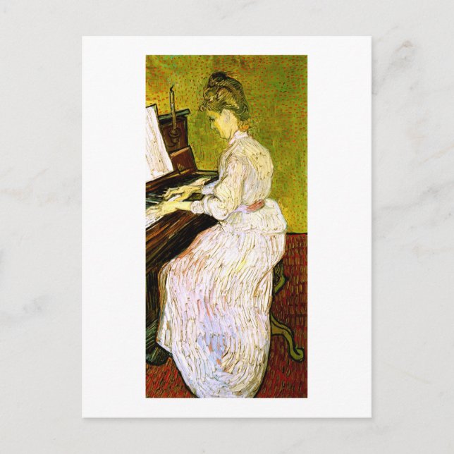 Marguerite Gachet at the Piano, Vincent van Gogh Postcard (Front)