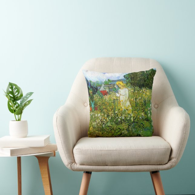 Marguerite Gachet in Garden by Vincent van Gogh Cushion (Chair)