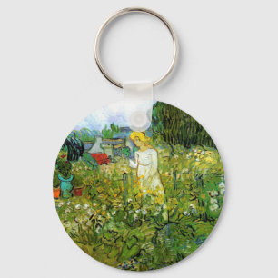 Marguerite Gachet in Garden by Vincent van Gogh Key Ring