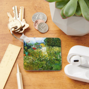Marguerite Gachet in Garden by Vincent van Gogh Key Ring