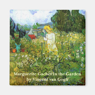 Marguerite Gachet in Garden by Vincent van Gogh Magnet
