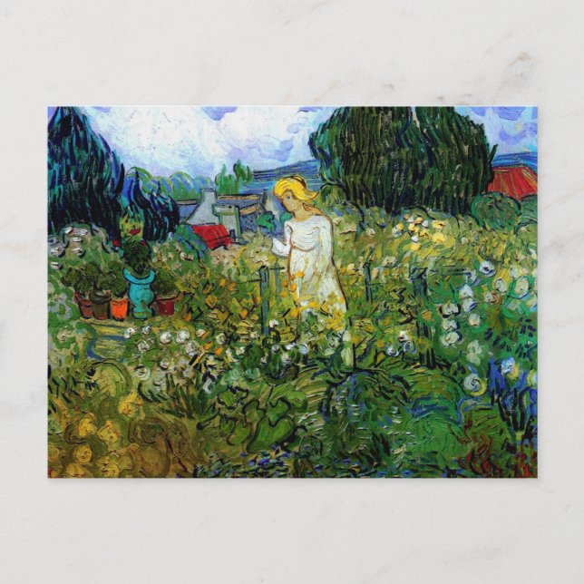 Marguerite Gachet in Garden Van Gogh Fine Art Postcard (Front)