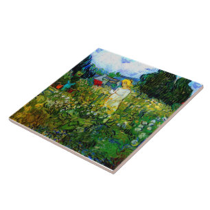 Marguerite Gachet in the Garden Van Gogh Fine Art Tile