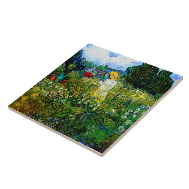 Marguerite Gachet in the Garden Van Gogh Fine Art Tile (Side)