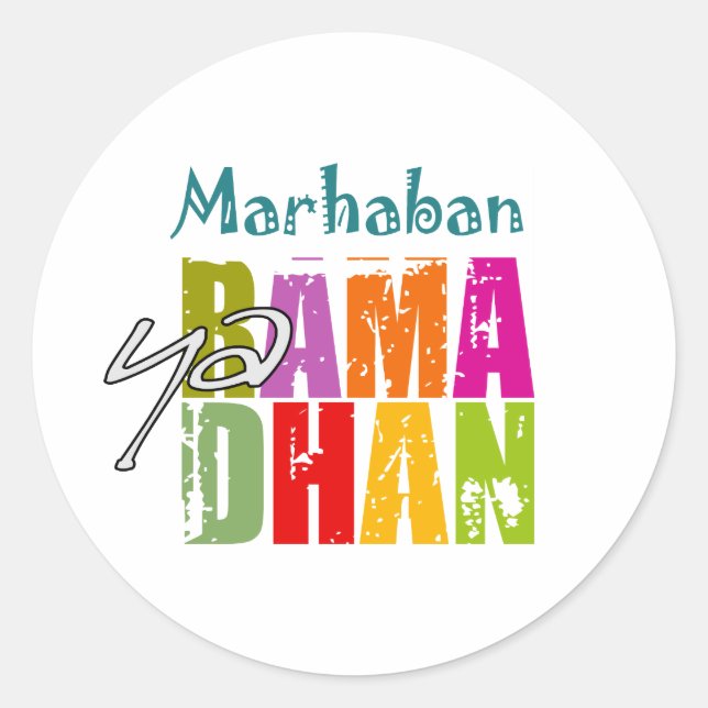 Marhaban ya Ramadhan Classic Round Sticker (Front)