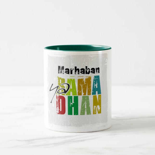 Marhaban ya Ramadhan Two-Tone Coffee Mug (Center)