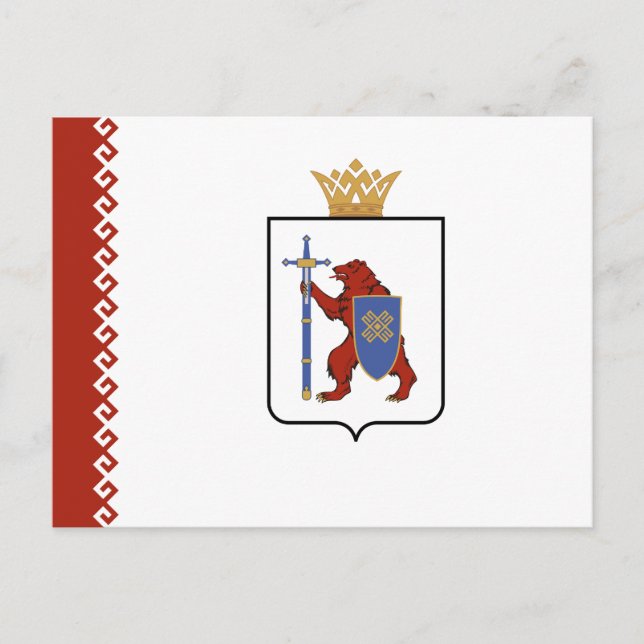 Mari El Flag Postcard (Front)