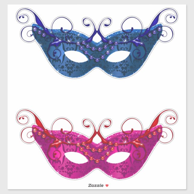 Mari Gras Beaded Masks (Sheet)