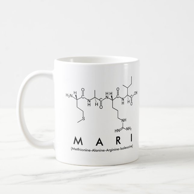 Mari peptide name mug (Left)