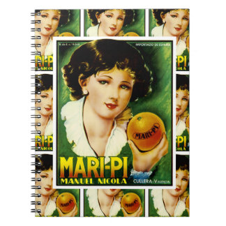 Mari Pi Orange Label multi print Notebook
