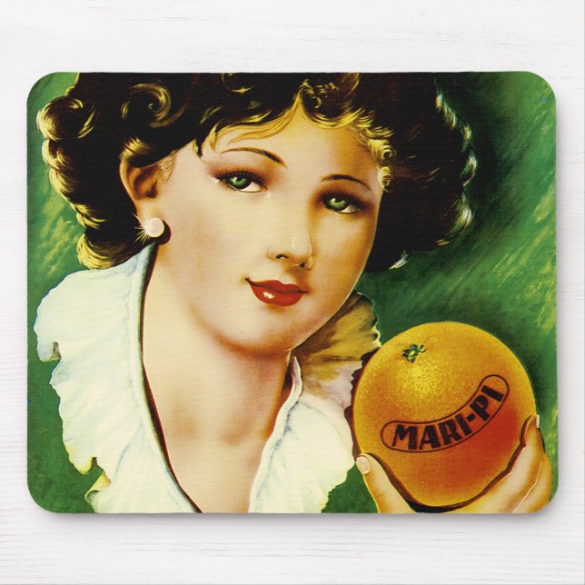 Mari Pi Oranges Mouse Mat (Front)