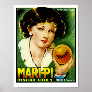 Mari Pi Oranges Poster
