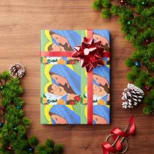 Maria and baby Jesus Wrapping Paper