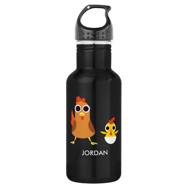 Maria & Bandit the Chickens 532 Ml Water Bottle (Front)