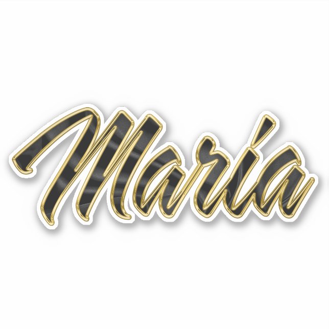 Maria black gold lettering Sticker (Front)