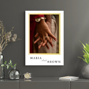 "Maria & Brown" Modern Minimalist Wedding  Elegant Invitation