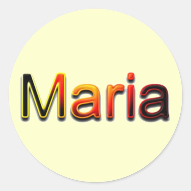 Maria Classic Round Sticker (Front)