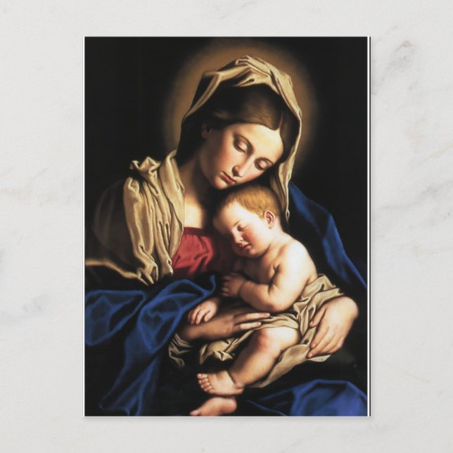 Maria e o menino Jesus Postcard (Front)