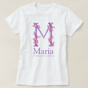 Maria girls M custom name meaning orchid art T-Shirt