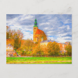 Maria Himmelfahrt Cathedral Salzburg Art Holiday Postcard