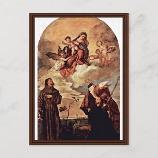 Maria In Glory With Christ Child And Angels Postcard