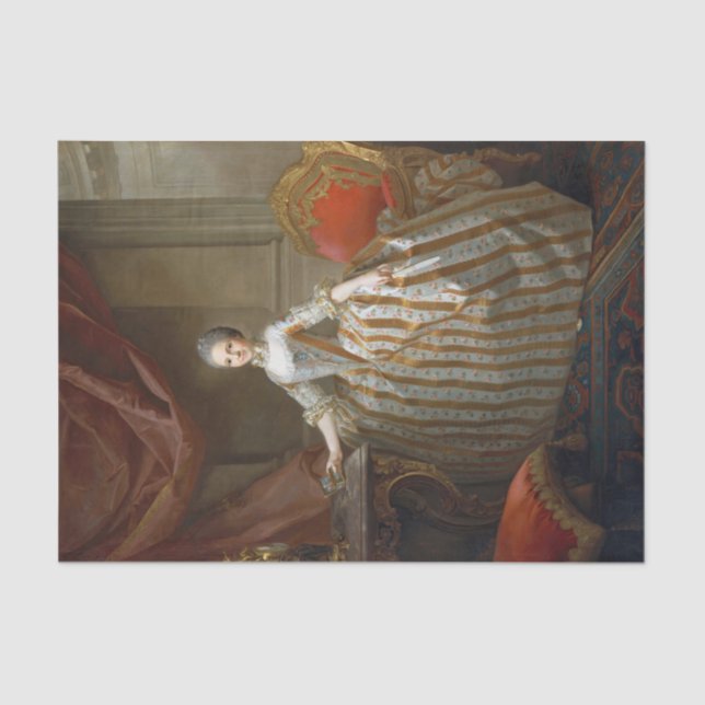 Maria Luisa of Parma by Laurent Pecheux Tissue Paper (Front)