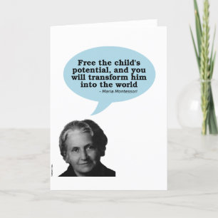 maria montessori quote card