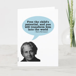 maria montessori quote card
