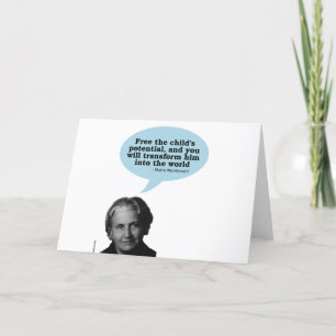 maria montessori quote card