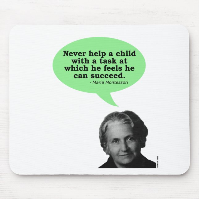 Maria Montessori Quote Mouse Mat (Front)