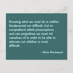 Maria Montessori Quote No. 2 Post Card